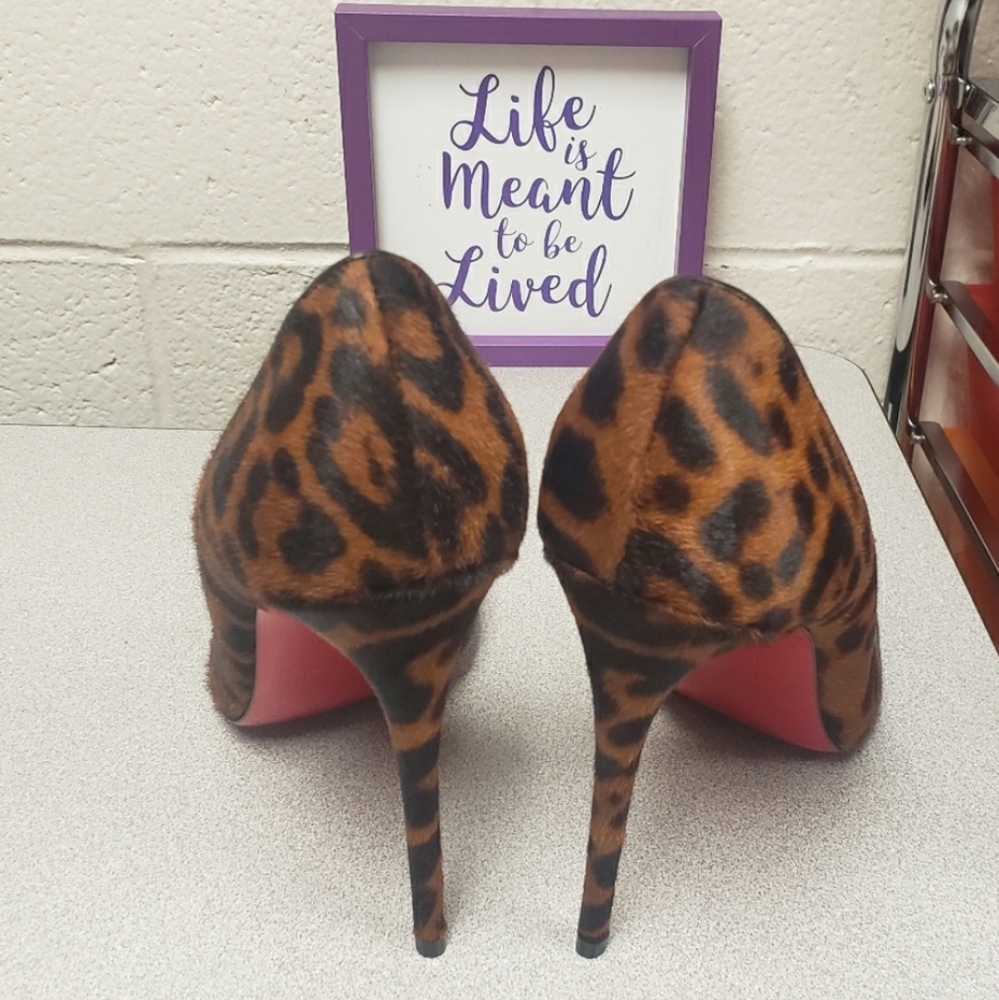 Christian Louboutin Leopard Print Kate 100mm (4inch)